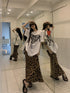 Latest Trendy Animal Print Satin A-Line Skirts